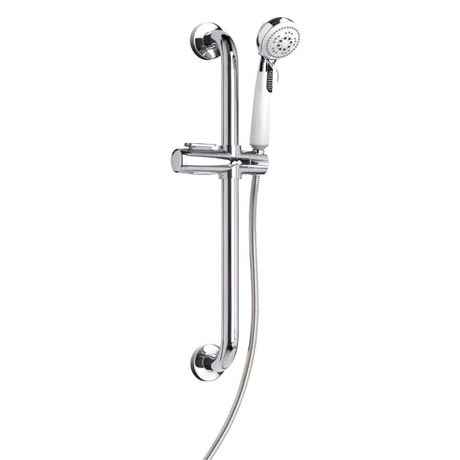 600mm Grab Bar, Shower Head And Slide Rail Combo Kit - Croydex