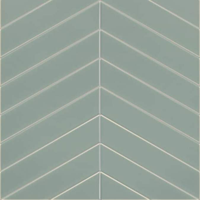 Duck Egg Blue Chevron Reflect Tile Wall Panels