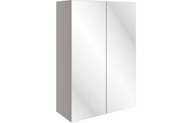 Venetian 500mm Mirrored Wall Unit - Pearl Grey Gloss