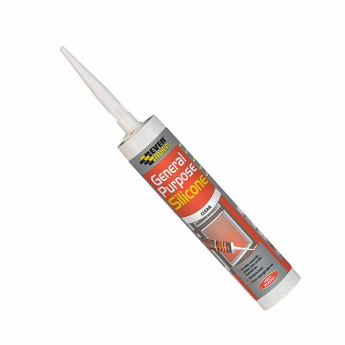 Everbuild General Purpose Silicone Sealant - Clear - Tube