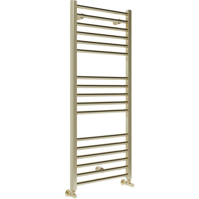 Gressingham Straight 30mm Ladder Radiator 500 x 1200mm - Brushed Brass