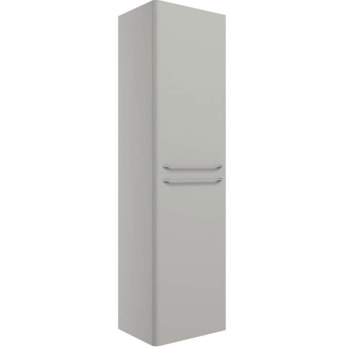 Gressingham 454mm Wall Hung 2 Door Tall Unit - Grey Gloss