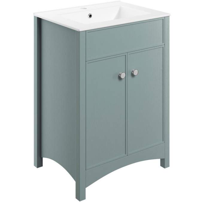 Havanna 610mm Basin Unit w/Basin - Sea Green Ash