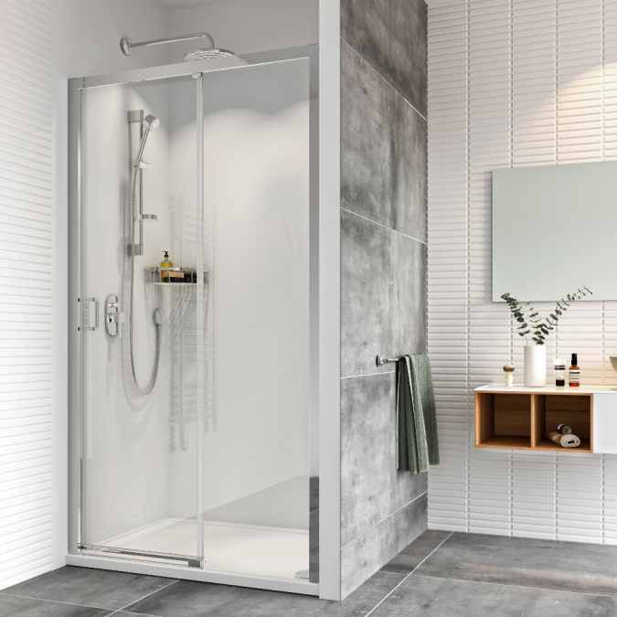 Haven8 1500mm Level Access Sliding Shower Door, Left Hand