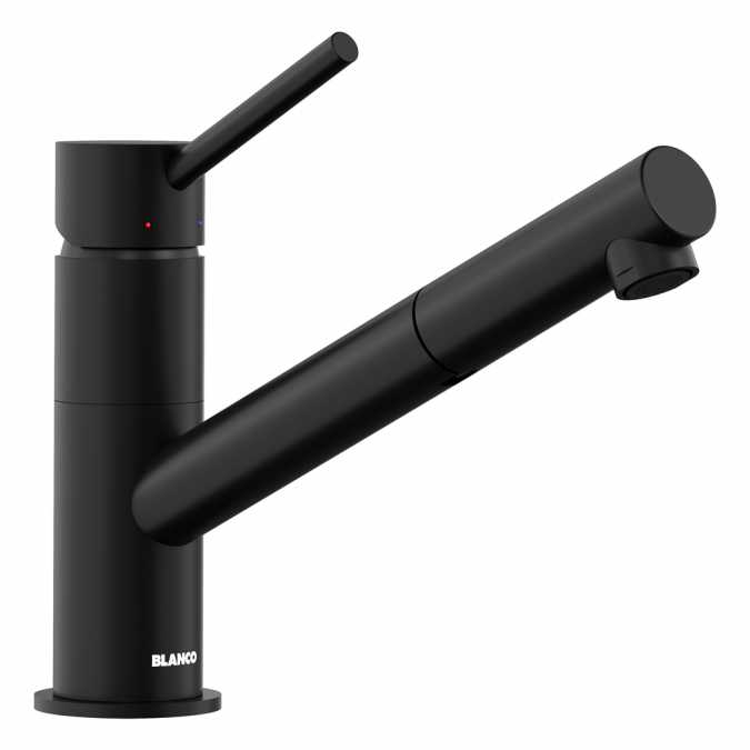 Blanco Kano S Matt Black Kitchen Tap - 526668