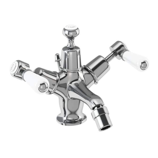 Burlington Kensington Traditional Bidet Mixer Tap with Pop Up Waste