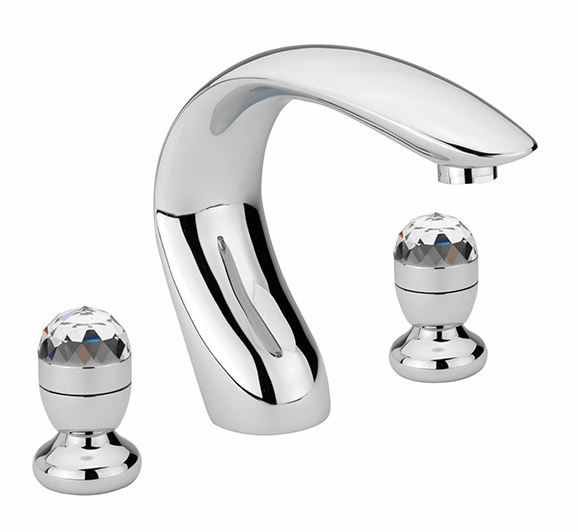 Sagittarius Liberty Crystal 3 Hole Bath Filler Tap