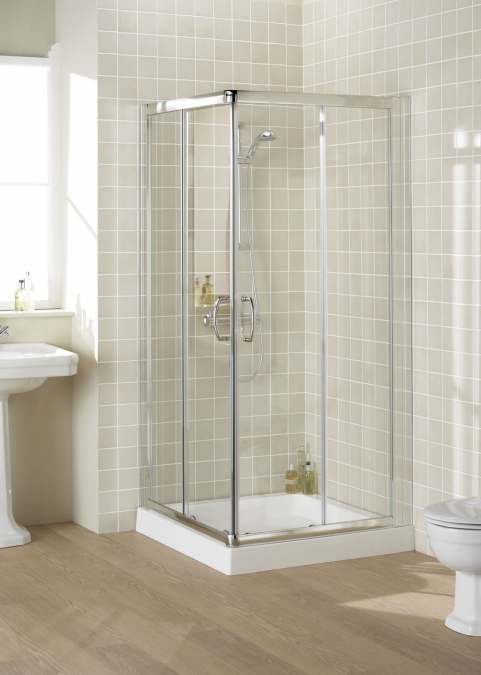 750mm Semi-Frameless Corner Entry, Lakes Classic Collection