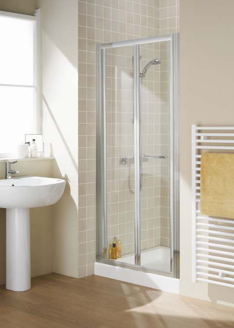 700mm Semi-Frameless bifold Shower Door,  Lakes Classic Collection