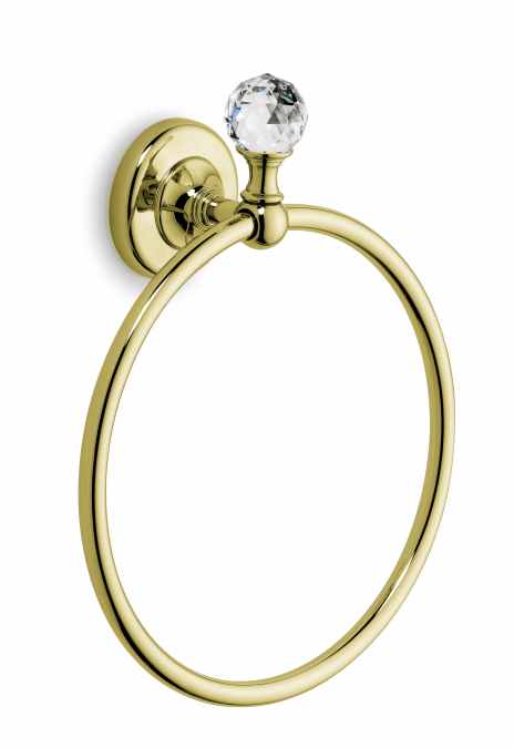 Oriental Crystal Towel Ring - Chrome, Gold or Black Chrome - Origins Living