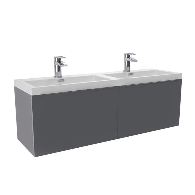 Muro 1200 Basin Cabinet in Matt Grey - Scudo Bathrooms