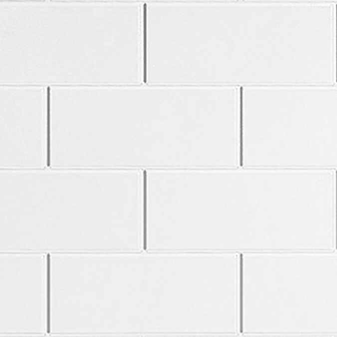 White Metro Tile Effect 3mm Wall Panels by Multipanel