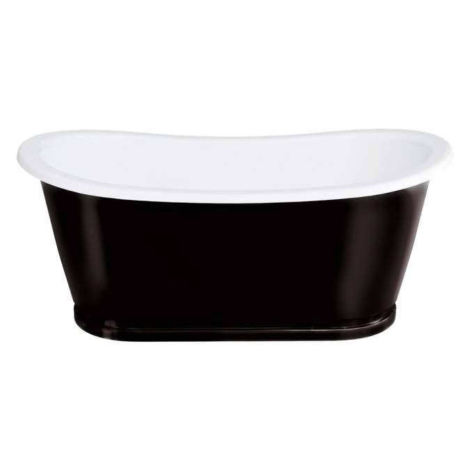 Burlington Balthazar Black 1675 x 761mm Freestanding Bath