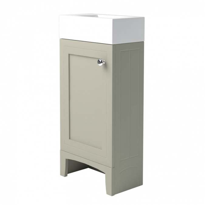 Classic 400mm Earl Grey Bathroom Vanity Unit With Basin - Origins By Utopia