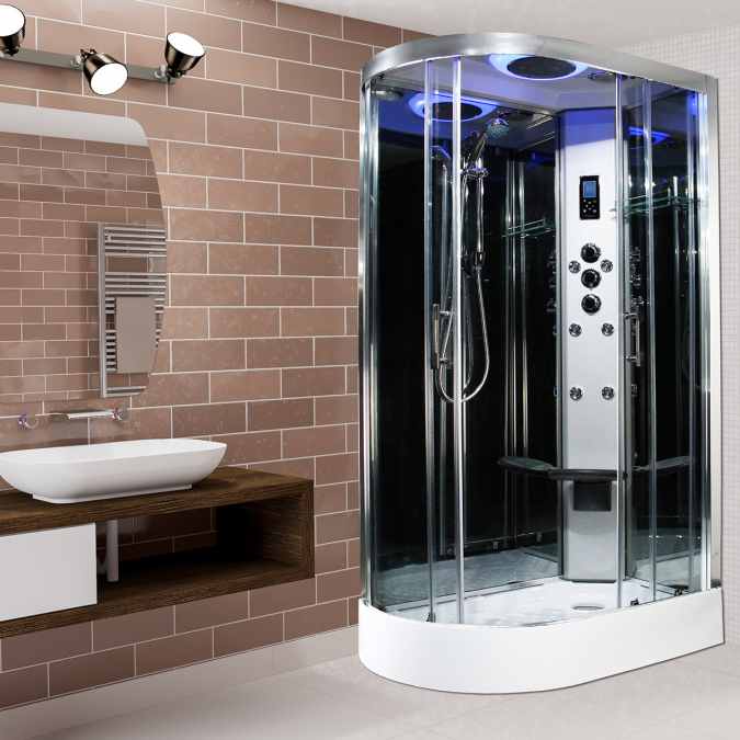 Insignia Showers PR11R -O Premium Shower Hydro Massage Cabin 1100 x 700mm - Right Hand