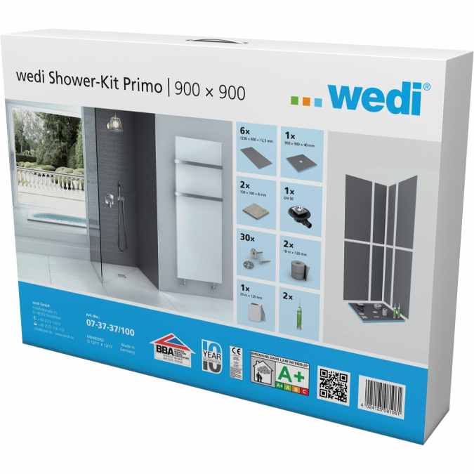 wedi Fundo Primo Wetroom Shower Kit 900 x 900 x 40mm