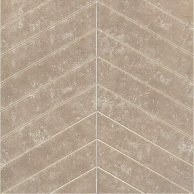 Pastel Pink Chevron Patterns Reflect Tile Wall Panels