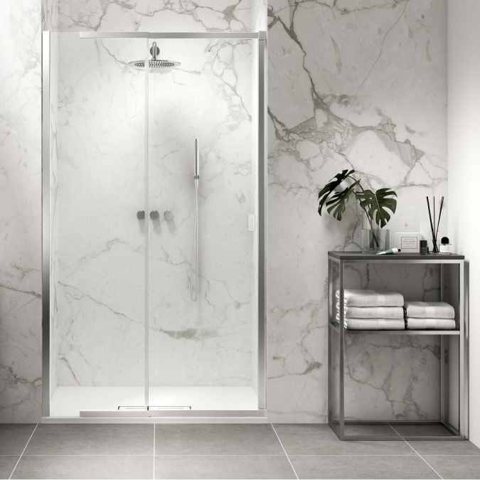 Kudos Pinnacle 8 1000mm Sliding Shower Door for Recess