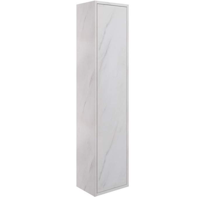 Pomeranian 300mm 1 Door Wall Hung Tall Unit - Marble