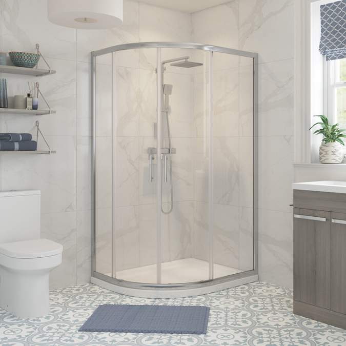 Prime 1000 x 800mm 2 Door Offset Quadrant Shower Enclosure