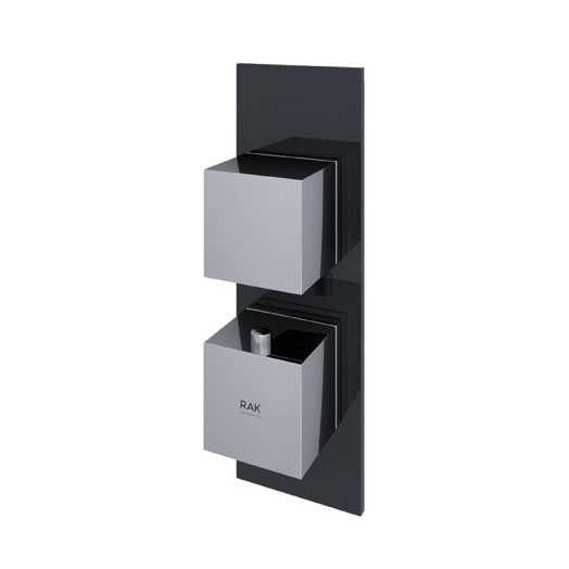 Feeling Black Square Single Outlet Shower Valve by RAK Ceramics