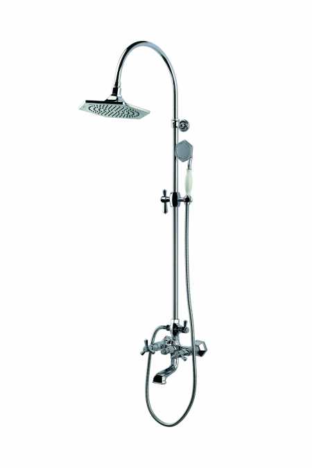 Washington Exposed Thermostatic Shower Column with Fixed Head and Bath Spout - RAK Ceramics