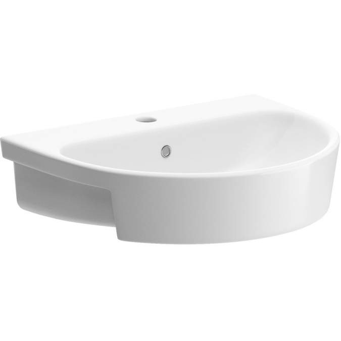 Saxony 555x435mm 1TH Semi Recessed Basin