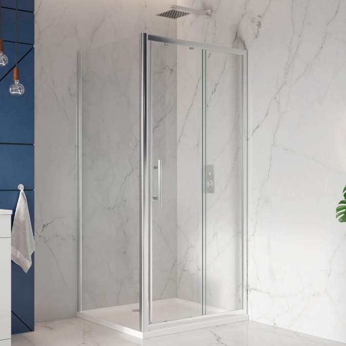 Scudo S8 Sliding Shower Door Enclosure - 1600mm