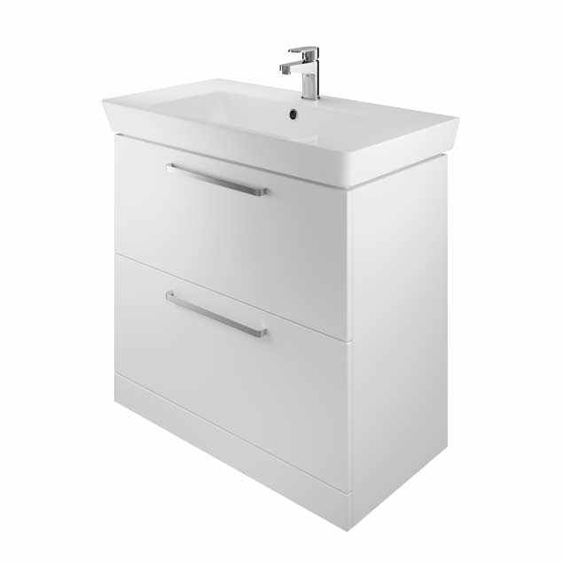 The White Space Floor Standing Vanity Unit - 800mm White