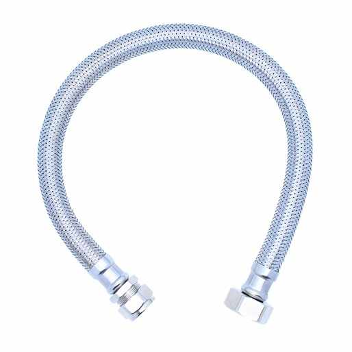 3/4" x 15mm - 500mm - Braided Flexi Hose - Viva Sanitary