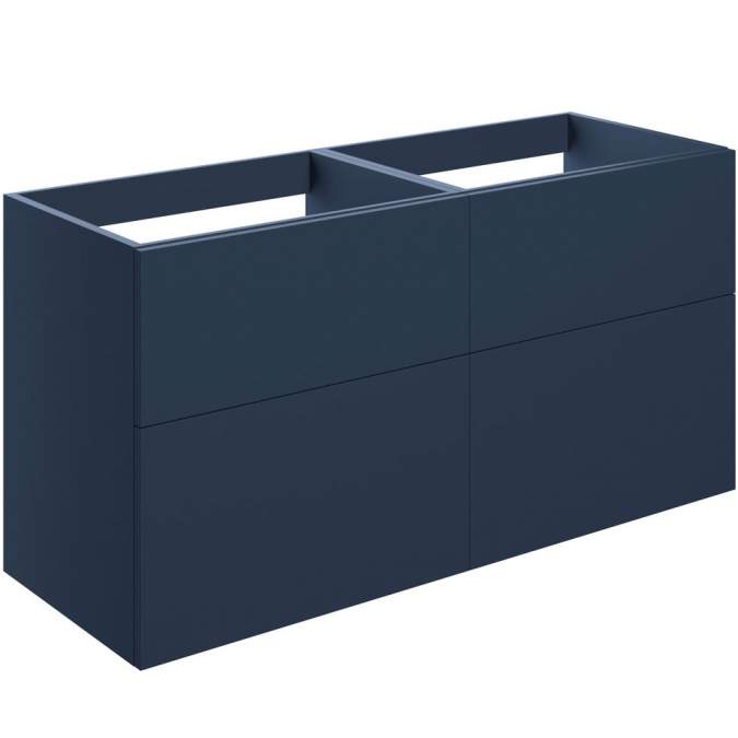 Shetland 1180mm 4 Drawer Wall Unit (No Top) - Matt Deep Blue