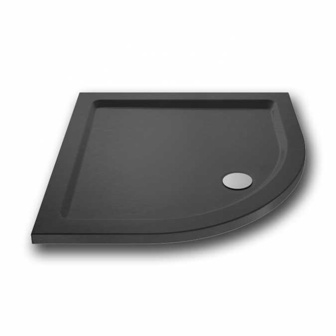 Nuie 760 x 760 Quadrant Shower Tray Slate Grey - FREE Waste