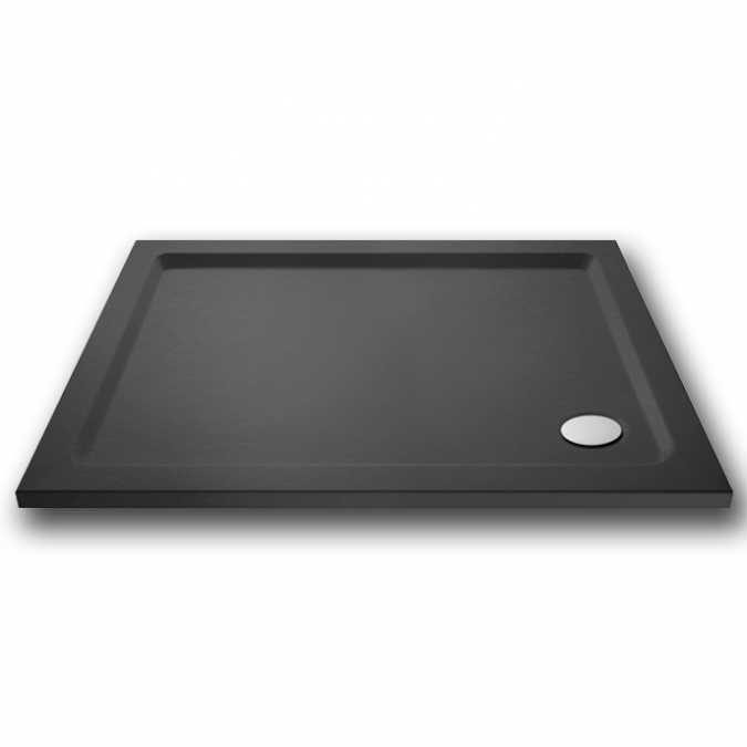 Nuie 1700 x 800 Rectangle Shower Tray Slate Grey - FREE Waste