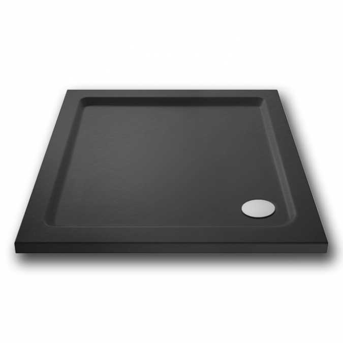 Nuie 700 x 700 Square Shower Tray Slate Grey - FREE Waste