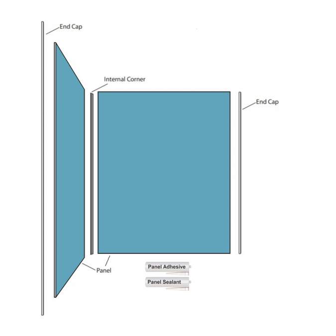 1000 x 2000 - Two Sided Splashpanel Kit