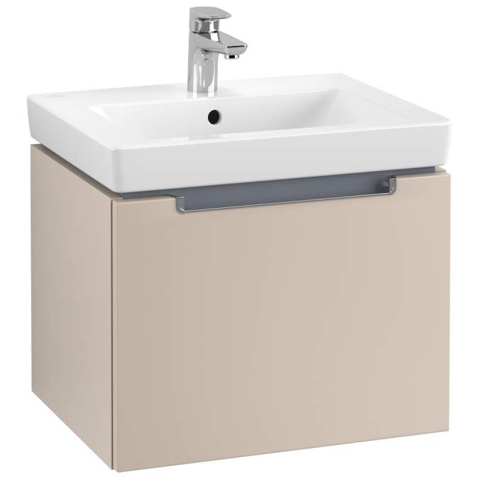 Villeroy & Boch Subway 2.0 537mm Bathroom Vanity Unit 1 Drawer Soft Grey