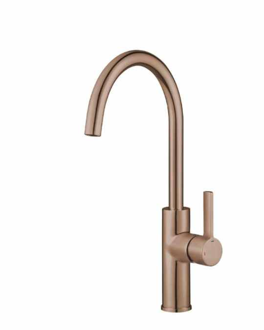 Jeroni Swan 1 Handle Antique Brass Kitchen Mixer Tap- Francis Pegler Comap