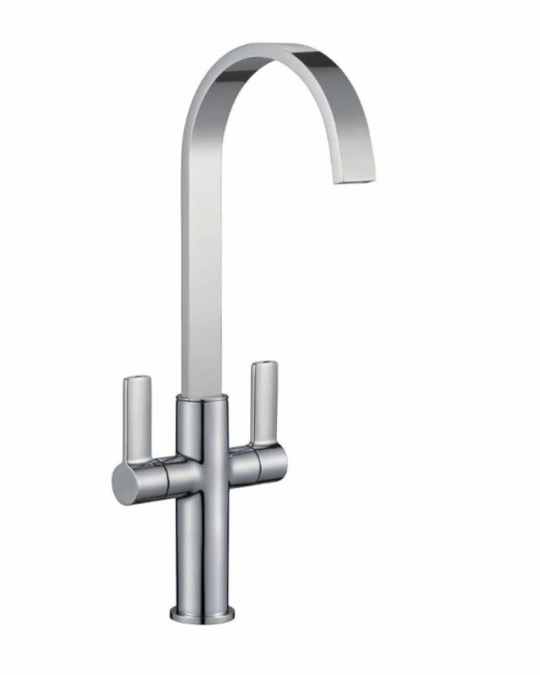 Jeroni Swept Chrome Kitchen Mixer Tap - Francis Pegler Comap