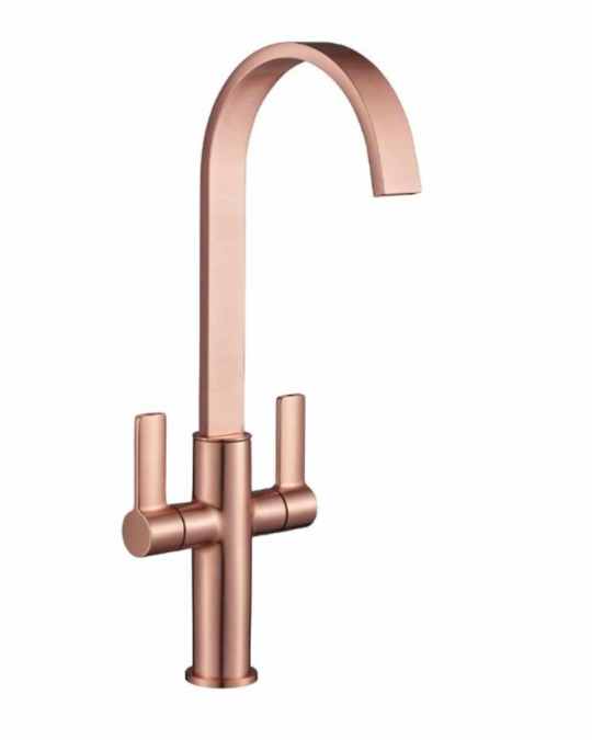 Francis Pegler Jeroni Swept Copper Kitchen Mixer Tap - Comap