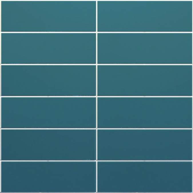 Teal Blue Linear Metro Reflect Tile Wall Panels