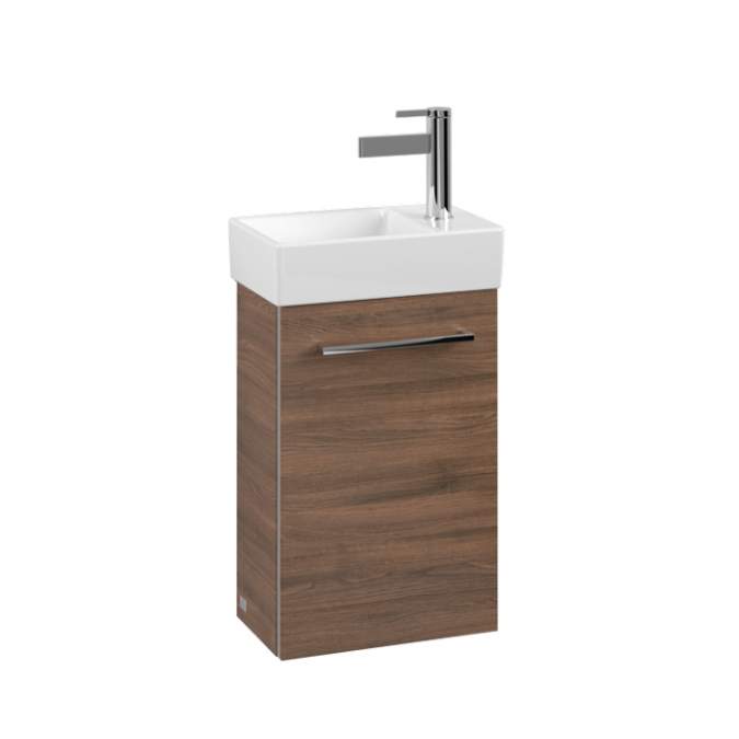 Villeroy & Boch Avento 340mm Left Hand 1 Door Bathroom Vanity Unit And Left Hand Basin - Arizona Oak