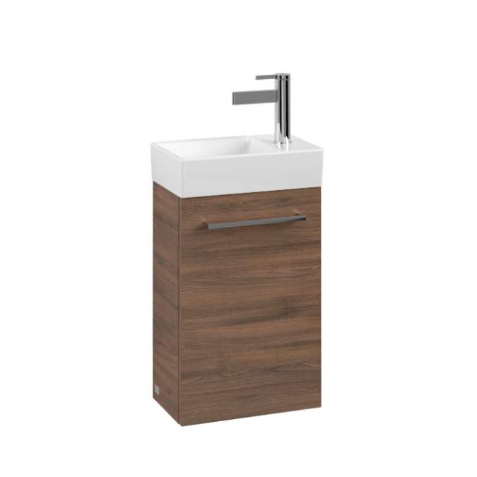 Villeroy & Boch Avento 340mm Right Hand 1 Door Bathroom Vanity Unit And Left Hand Basin - Arizona Oak