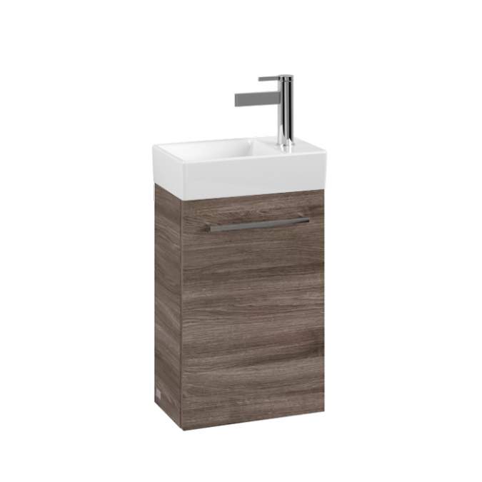 Villeroy & Boch Avento 340mm Right Hand 1 Door Bathroom Vanity Unit And Left Hand Basin - Stone Oak