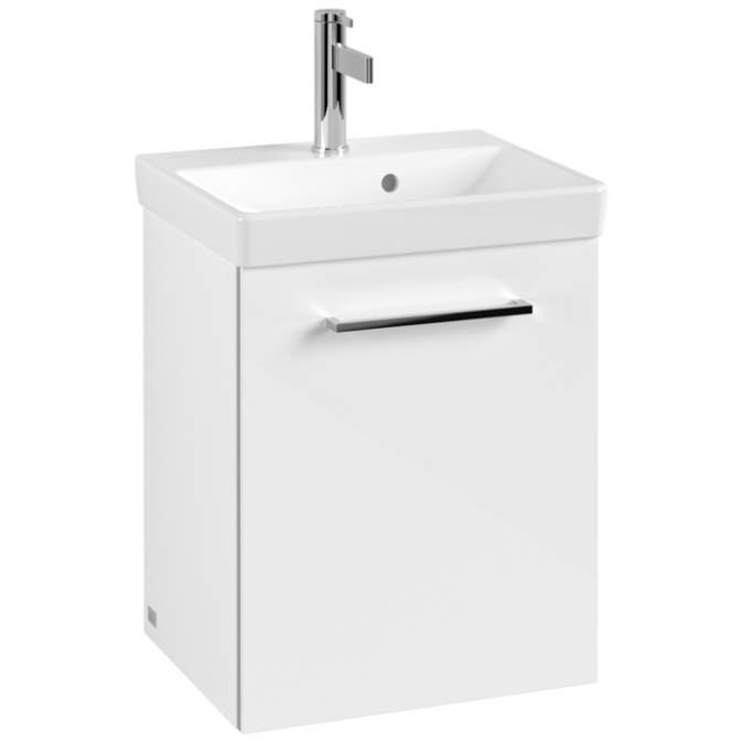 Villeroy & Boch Avento 430mm Bathroom Vanity Unit And Basin 1 Door Crystal White