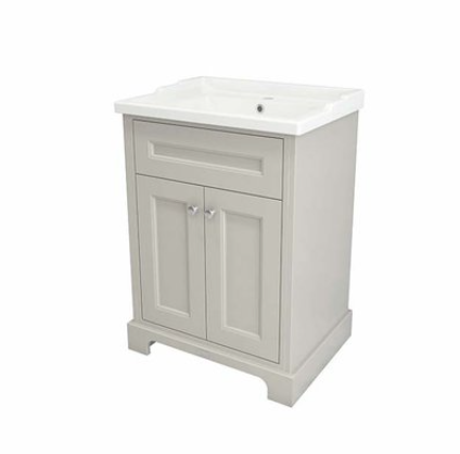 Washington Traditional Vanity Unit Grey with Cermaic Basin 600 - RAK Ceramics