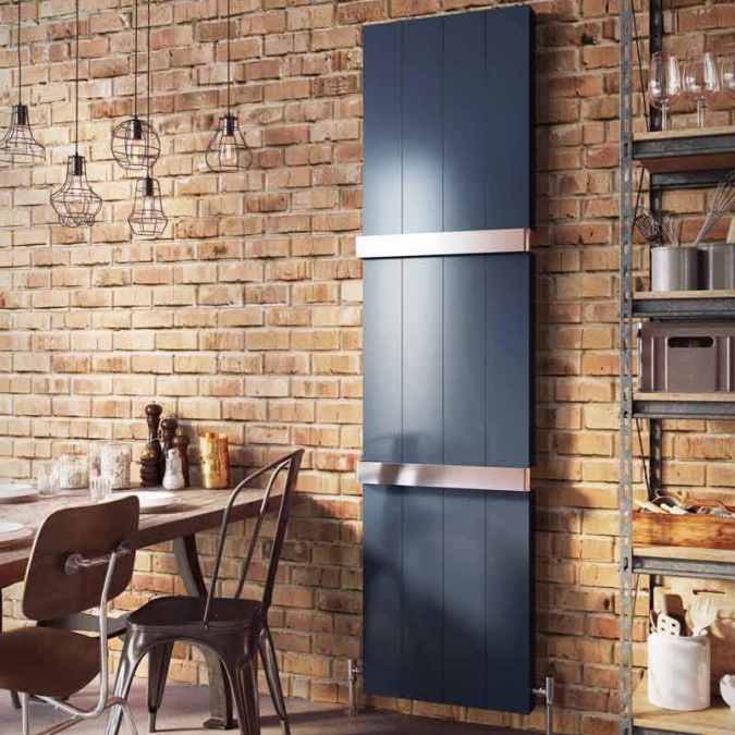 DQ Vela 1900 x 367 Aluminium Vertical Radiator Anthracite Matt