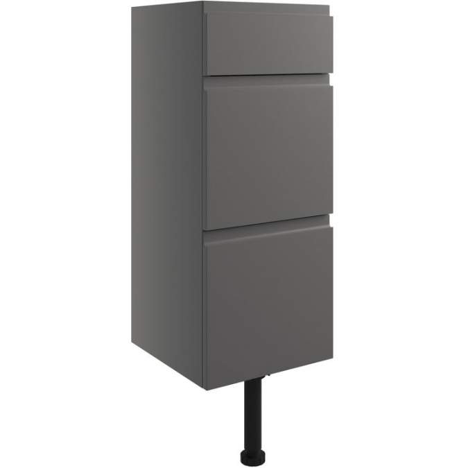 Venetian 300mm 3 Drawer Unit - Onyx Grey Gloss