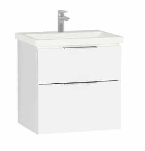 VitrA Ecora 600mm 2-Drawer Washbasin Unit - Gloss White