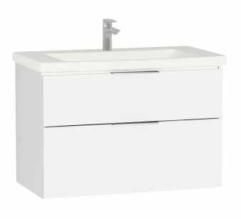 VitrA Ecora 900mm 2-Drawer Washbasin Unit - Gloss White