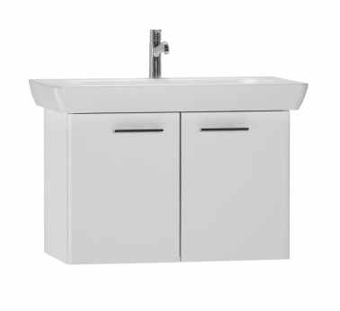 VitrA S20 850mm Gloss White Wall Hung Double Door Vanity Unit & Basin